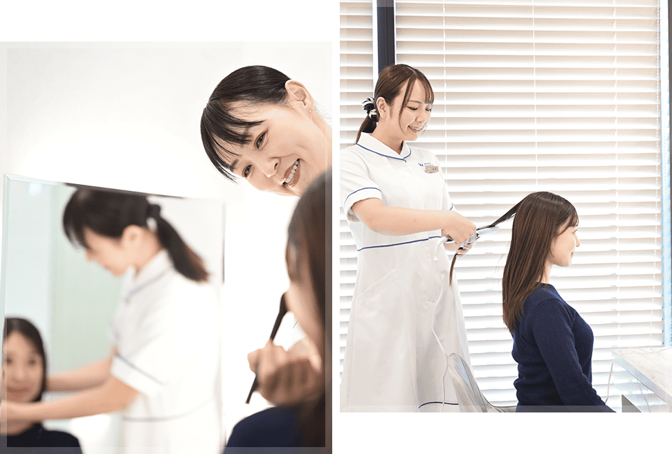 美容師が在籍で安心&キレイに